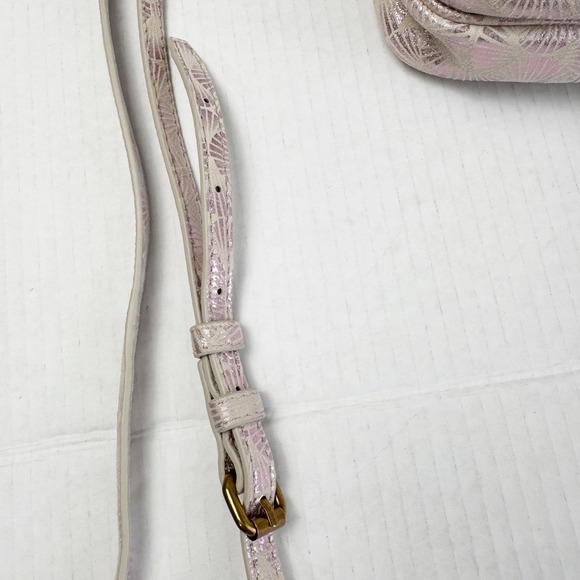 American Leather Co Cleveland purple shimmer lavender skies crossover bag purse - Picture 5 of 10